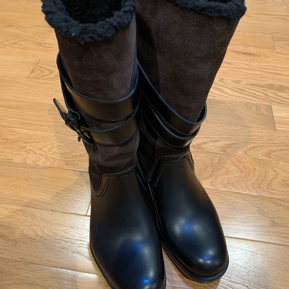 New COACH Women’s Zena pull on Mid calf Boots size 8B - Picture 6 of 14